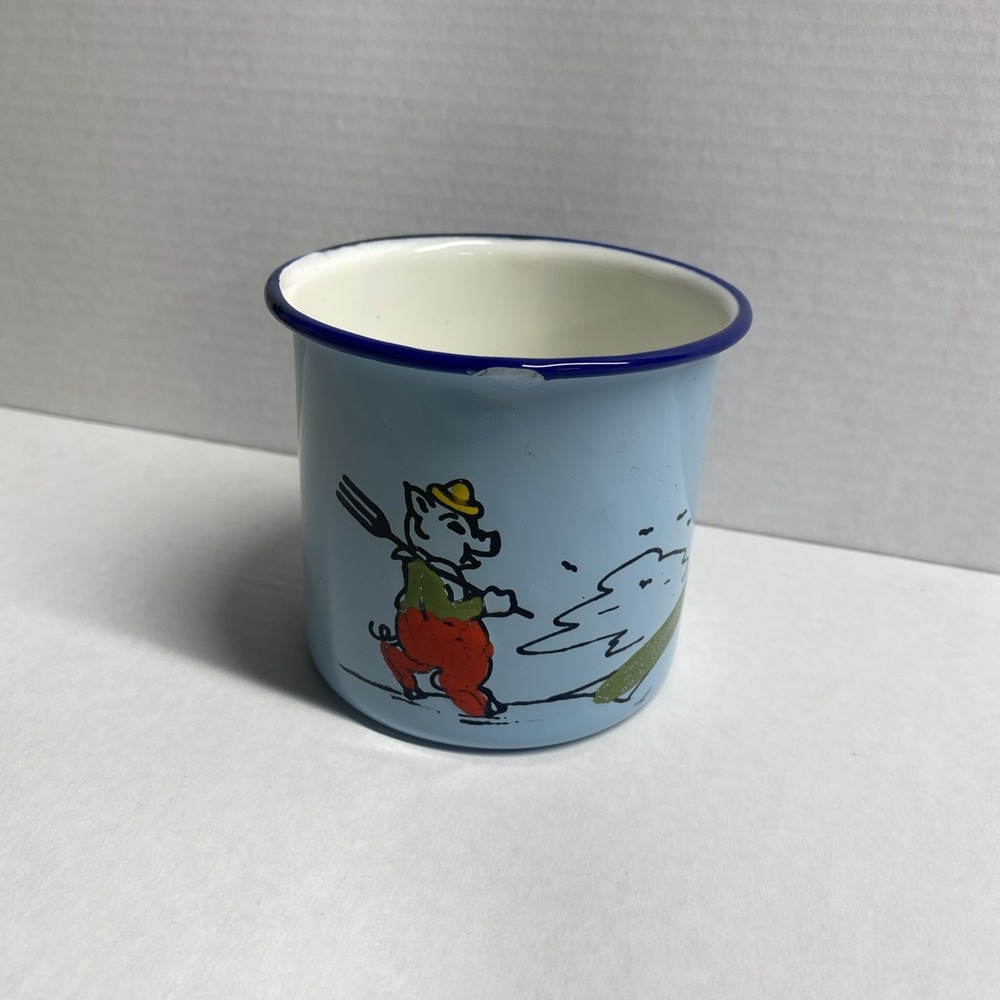 VTG TRES Enamel Cup Pig Design 1930-1970s